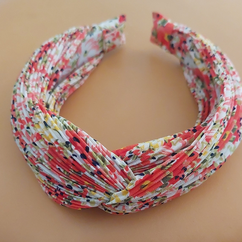 Anthropologie Pleated Floral Headband
